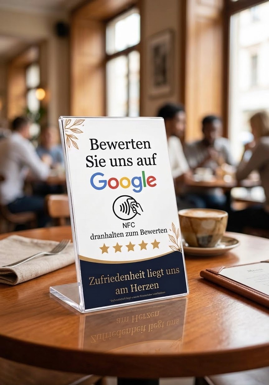 Google NFC Bewertungaufsteller