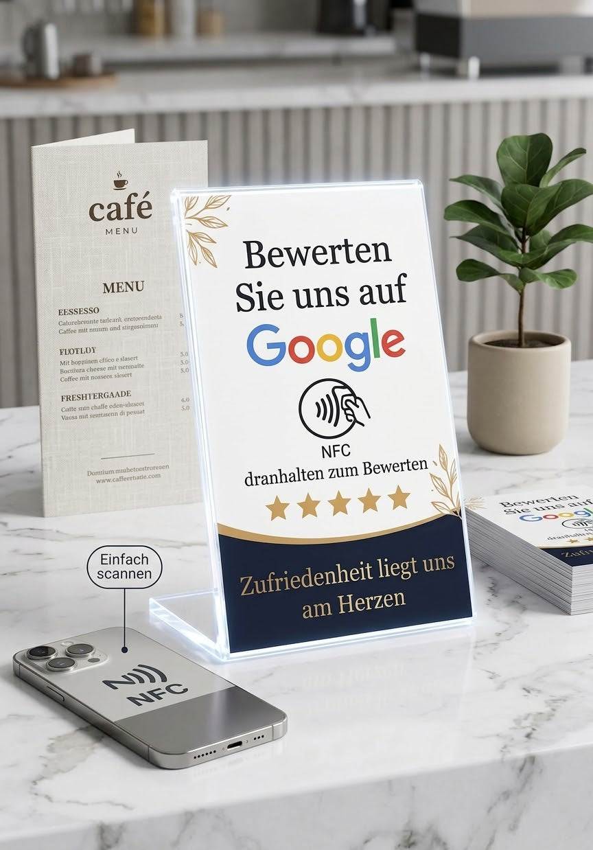Google NFC Bewertungaufsteller